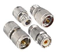 YILIANDUO RF Coaxial Adaptateur Kit N Mâle/Femelle vers UHF PL-259 SO-239 Mâle/Femelle Connecteur Droit pour SWR Répéteur Antenne Wi-FI Câble Extension Ham Radio 4 Pack