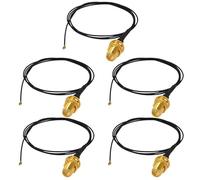 YILIANDUO UFL vers SMA M.2 NGFF IPX MHF4 vers RP SMA femelle (broche mâle) RF pigtail 50 cm Câble d'extension d'antenne WiFi 0,81 mm, adapté pour carte WiFi PCI routeur sans fil carte M.2 (5 pièces)