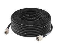 YILIANDUO UHF RG8X Câble Jumper Coaxial 50Ω Faible Perte 10M/32,81ft Connecteurs PL259 Mâle à Mâle pour Radio CB, Radioamateur VHF/UHF, Systèmes PMR, Mesureur SWR