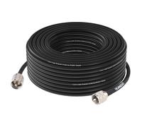 YILIANDUO UHF RG8X Câble Jumper Coaxial 50Ω Faible Perte 20M/65,62ft Connecteurs PL259 Mâle à Mâle pour Radio CB, Radioamateur VHF/UHF, Systèmes PMR, Mesureur SWR
