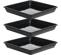 Yililay 3pcs 11, 8x11, 8 Pouces Plant carré Plante Plante Pot Sauceurs Plateau de Catcher d'eau pour Les Fleurs de bonsaï Succulent Pot Gardening Supplies Large