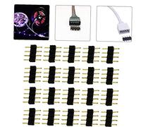 Yililay 4 Pin Connecteur LED Bande LED RGB Adaptateur Ruban Connecteur Mâle à Mâle Accessoires 20PCS