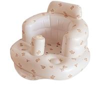 Yililay Bébé Siège Gonflable Ours Motif Pompe Intégrée Pompe Pliable Siège Bébé Gonflable Oreiller de Cou et Repos des Jambes 0-5 Ans