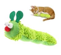 Yililay Caterpillar Shape Cat mâcher Jouet, Coussin interactif en Peluche pour Animaux en Peluche pour la Dentition et Mastication des Animaux de Compagnie intérieurs