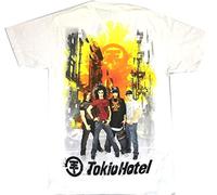 YILIN Tokio Hotel Burning City White T Shirt White S