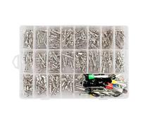 Yilingjc Assortiment de 340 broches de connecteurs électriques pour automobile - Assortiment de broches mâles et femelles - Connecteurs non isolés avec boîte pour voiture