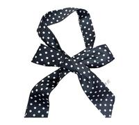 Yilingjc Bandeau à cheveux noué à la main en soie pour femme, robe longue en ruban, écharpe à pois, écharpe française à pois pour soirée