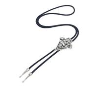 Yilingjc Cravate tendance punk Bolo avec pendentif tête de mort sculptée pour diverses tenues et événements formels