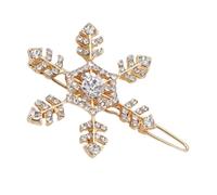 Yilingjc Lot de 2 pinces à cheveux élégantes en forme de flocon de neige avec strass