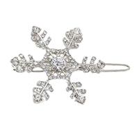 Yilingjc Lot de 2 pinces à cheveux élégantes en forme de flocon de neige avec strass
