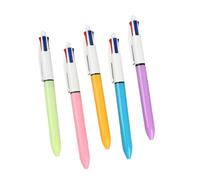 Yilingjc Lot de 5 stylos à bille multicolores 4 couleurs en 1 - Stylo à bille rétractable multicolore pour récompense de classe d'enfant