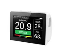 Yilingjc Moniteur de qualité de l'air, détecteur de concentration d'oxygène portable - Moniteur de qualité de l'air - Affichage de la température et de l'humidité pour la maison, le bureau, l'école,