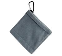 Yilingjc Serviette de nettoyage pour balle de golf, serviette de golf en microfibre avec mousqueton, bleu/gris, 14 x 12 cm