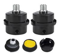 YiliYa Lot de 2 Silencieux pour Compresseur d'Air, 3/8" 16mm, Noir, Réduction de Bruit, Protection Contre la Poussière, Amélioration de l'Efficacité, Filtre Silencieux Compresseur d'Air