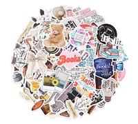 YiliYa Lot de 200 Vintage Autocollants,Scrapbook Vinyle Autocollant Stickers,Aesthetic Graffiti Stickers pour Ordinateur Portable Téléphone Skateboard DIY Décoration