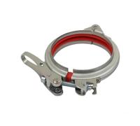 YILMVANY Bride de Serrage 250mm, Collier Rapide, pour tuyaux et Ventilation | Structure en acier galvanisé rigide avec insert en caoutchouc rouge pour une étanchéité et une adhérence renforcées.
