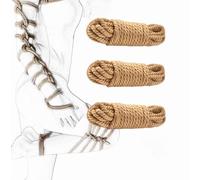 YILUQIFLY 3pcs Beige 10/5 mètres Bondage BDSM Corde de coton Super douce Corde de coton Fétiche SM Kinky Sex Adulte Jouet Doux Chanvre Sex Restraint Jouet (Trois pièces, 5m chacune)