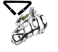 YILUQIFLY Cage de Chasteté Métal Homme pour Pénis Chastity Cage Masculine pour l'Exercice du Pénis Masculin SM Entraînement du pénis Jouets Sexuels pour Adultes (Grille, 40mm)