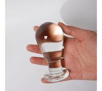 YILUQIFLY Glass Anal Plug Massager Cristal Butt Plug Plusieurs Tailles Disponibles Sans pores Plug Anus Stimulateur de Masturbation SM Point G pour Femme Homme (B, M)