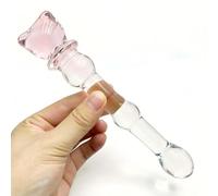 YILUQIFLY Godemiché en verre Plug Anal Butt Plug Trainer Vestibular Prostate Massager Clitoris Plug Végétal Féminin Masturbateur adulte Jouets sexuels anaux pour femmes hommes (B)