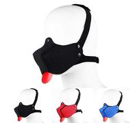 YILUQIFLY Masque intégral en caoutchouc néoprène pour chien chiot Halloween SM Cosplay Masque adulte (Noir)