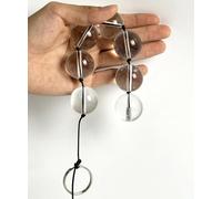 YILUQIFLY Multi Ball Vaginal Plug en verre Plug anal pour le sexe anal Jouet d'entraînement anal en verre Perle anale Masseur prostatique avec anneau pour le sexe masculin et féminin Jouets (XL)