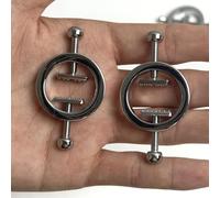 YILUQIFLY Pinces à mamelons Anneau corporelles ajustables Chaîne en acier inoxydable non perforante pour femmes Jouer Pinces à seins 1 paire Jouets sexuels pour couple (C)