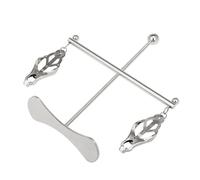 YILUQIFLY Pinces à seins Pince de Bondage en Acier Inoxydable Simple et Ajustable Écarteur Clips de Tétons Appareil de Torture pour Seins, Jeu de Jouets Sexuels pour Fem SM (D)