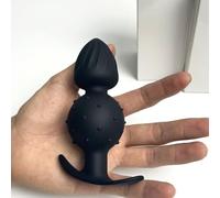 YILUQIFLY Plug Anal Silicone Portable Massage de la Prostate Double Shock Rollerball Sex Toy Perles Butt Plug Femme Débutante Prostatique Homme (Double perles L)