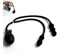 YILUQIFLY Silicone Plug Anal Anus Butt Plug Gonflable Inflatable Plug Gonflable Anal Pompe Anal Aiguille détachable Masturbation Sex Toys pour Femmes Hommes Couples BDSM (D)