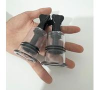 YILUQIFLY Tétons Stimulation Nippel Sucker Extra forte Set de paires Tétine transparente 2 pièces Noir Rose Sex toys Vagin Clitoris Ventouse Tire-lait Femmes Couples (Noir, diamètre intérieur 3,1 cm)