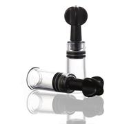YILUQIFLY Tétons Stimulation Nippel Sucker Extra forte Set de paires Tétine transparente 2 pièces Noir Rose Sex toys Vagin Clitoris Ventouse Tire-lait Femmes Couples (Noir, diamètre intérieur 2 cm.)