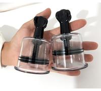 YILUQIFLY Tétons Stimulation Nippel Sucker Extra forte Set de paires Tétine transparente 2 pièces Noir Rose Sex toys Vagin Clitoris Ventouse Tire-lait Femmes Couples (Noir, diamètre intérieur 5 cm.)