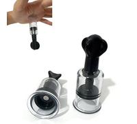 YILUQIFLY Tétons Stimulation Nippel Sucker Extra forte Set de paires Tétine transparente 2 pièces Noir Rose Sex toys Vagin Clitoris Ventouse Tire-lait Femmes Couples (Noir, diamètre intérieur 2,5 cm)