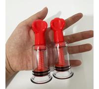 YILUQIFLY Tétons Stimulation Nippel Sucker Extra forte Set de paires Tétine transparente 2 pièces Noir Rose Sex toys Vagin Clitoris Ventouse Tire-lait Femmes Couples (Rouge, diamètre intérieur 2,5 cm)