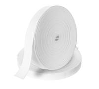 YiLUXmyyxgs 2 Pcs Bande Elastique Couture, Large 20mm x 12m Bande Élastique Couture, Bandes Élastiques Coutures pour Coudre Ceinture de Pantalon Artisanat de Bricolage Domestique (Blanc)