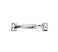 YILWPV 2pcs meubles en fer tirer avec forme d'arc noir argent bouton de porte grange tiroirs poignée armoire d'armoire garages hangars matériel(Silver-3 inch)