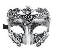YILWPV 5PC masque vénitien boules de mascarade masques fête demi-masque for adulte Pour Masquerades(Silver)