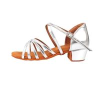 YILWPV Chaussures de danse for enfants, chaussures latines for filles, for salle bal, for dames, Tango moderne, sandales Salsa(Silver,37(23.5cm))