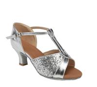 YILWPV Chaussures de danse for femmes/filles/dames, salle bal, Latin moderne, Tango, Salsa, talon, sandales d'entraînement(5cm Silver,41 (25.5cm))