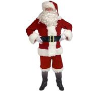 YILWPV Costume de Cosplay du père noël, classique luxe en velours, Costumes fête, tenue unisexe, nouvel an, jeu rôle Pour Hommes(L,C)