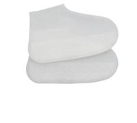 YILWPV Couvre-chaussures réutilisables en Silicone, épais et imperméables, antidérapants, résistants à l'usure, for baskets, for les jours de pluie, 5 paires Pour Maison(White,L)