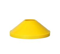 YILWPV Lot de 20 marqueurs Football épais et colorés, avec Support en Plastique cône d'agilité pour Entraînement Football(Yellow)