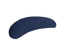 YILWPV Lot de 4 Housses Chaise Bureau Extensibles et imperméables en élasthanne Jacquard Extensible for accoudoirs pour Chaise(Dark Blue)