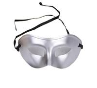 YILWPV Masque de mascarade for femmes et hommes, 4 pièces, motif rétro, masques couleur unie, Costume Mardi Gras, fête d'anniversaire, mariage Pour Masquerades(Silver)