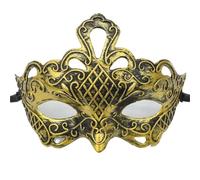 YILWPV Masque de mascarade Vintage Prince, demi-masque en cuivre Antique, masques couronne rétro, décoration fête for femmes, 4 pièces Pour Masquerades(Gold style 16)