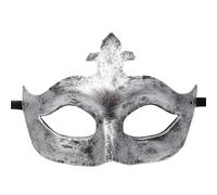 YILWPV Masque de mascarade Vintage Prince, demi-masque en cuivre Antique, masques couronne rétro, décoration fête for femmes, 4 pièces Pour Masquerades(Silver style 9)