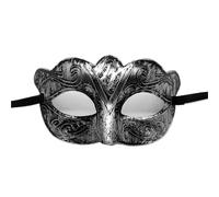 YILWPV Masque de mascarade Vintage Prince, demi-masque en cuivre Antique, masques couronne rétro, décoration fête for femmes, 4 pièces Pour Masquerades(Silver style 1)