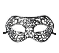 YILWPV Masque de mascarade Vintage Prince, demi-masque en cuivre Antique, masques couronne rétro, décoration fête for femmes, 4 pièces Pour Masquerades(Silver style 11)