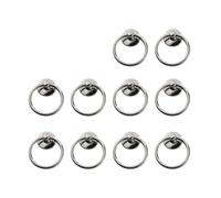 YILWPV Poignée de porte meuble en alliage, anneau rond Vintage, boutons tiroir commode, placard for boîte à bijoux, 10 pièces(Silver)